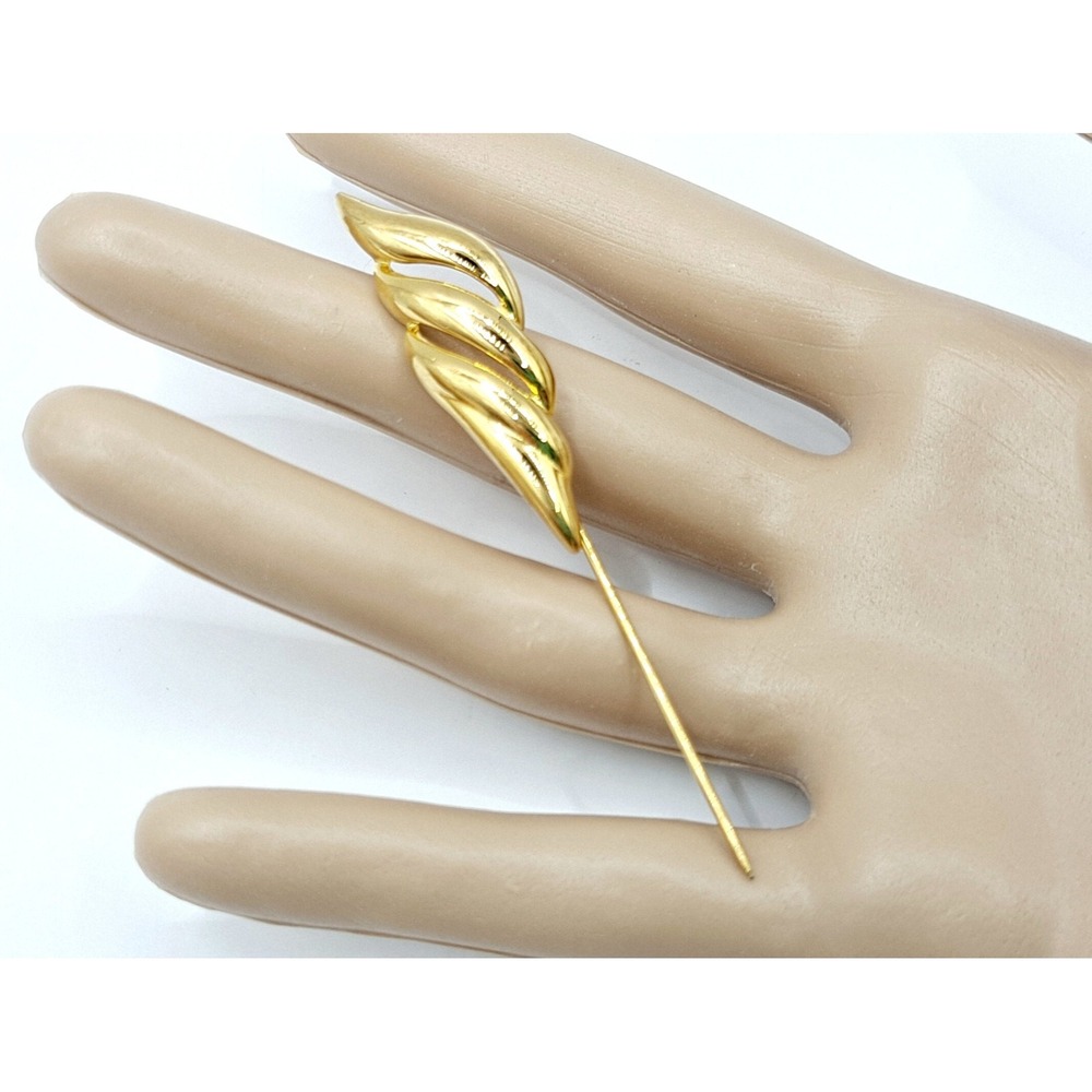 Vintage NAPIER Goldtone Flame Stick Pin – Collectible Designer Jewelry